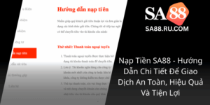 Nap Tien Sa88 Huong Dan Chi Tiet De Giao Dich An Toan Hieu Qua Va Tien Loi0